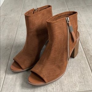 Open toe booties